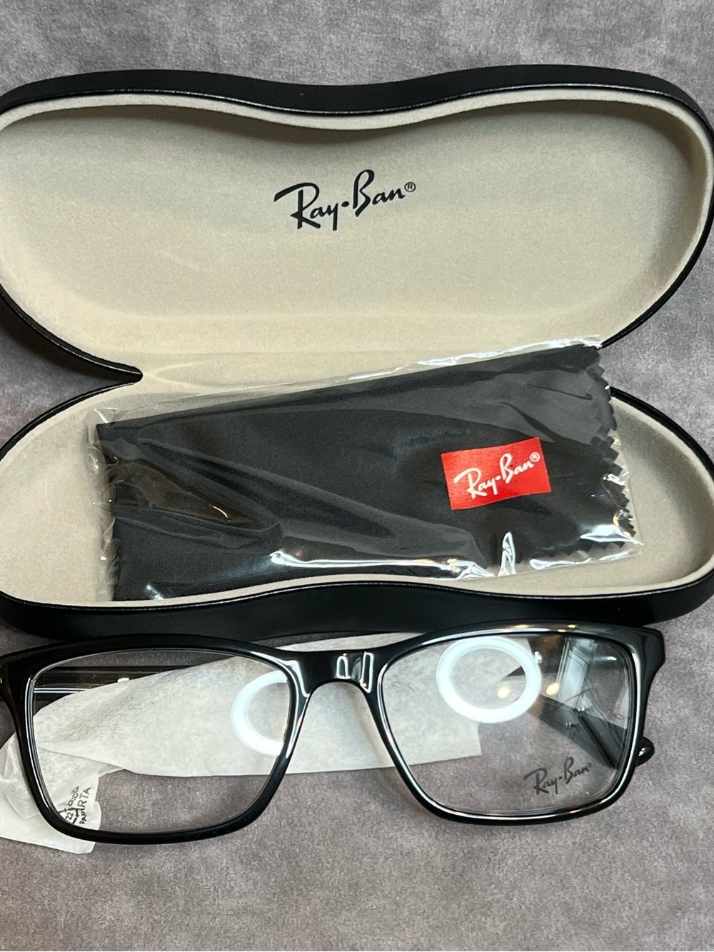 Ray-Ban Men's Black Rectangular Optical Glasses